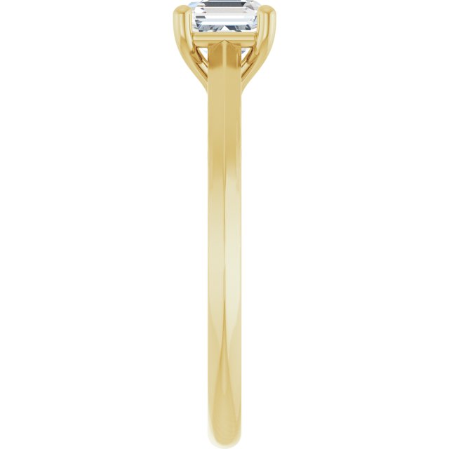 asscher-10K Yellow gold