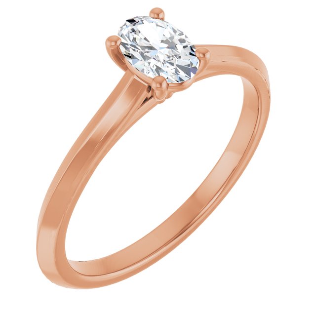 oval-10K Rose gold