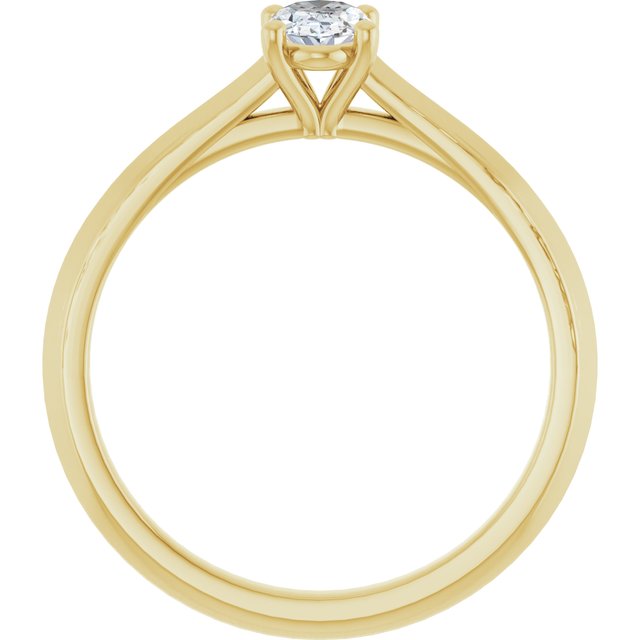 oval-14K Yellow gold