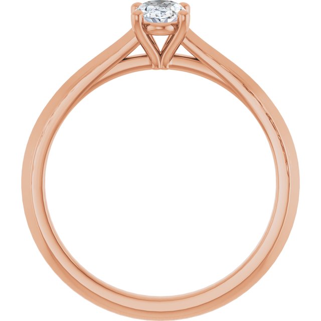 oval-14K Rose gold
