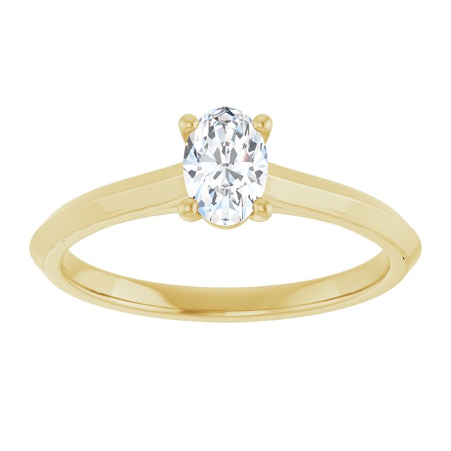 oval-14K Yellow gold