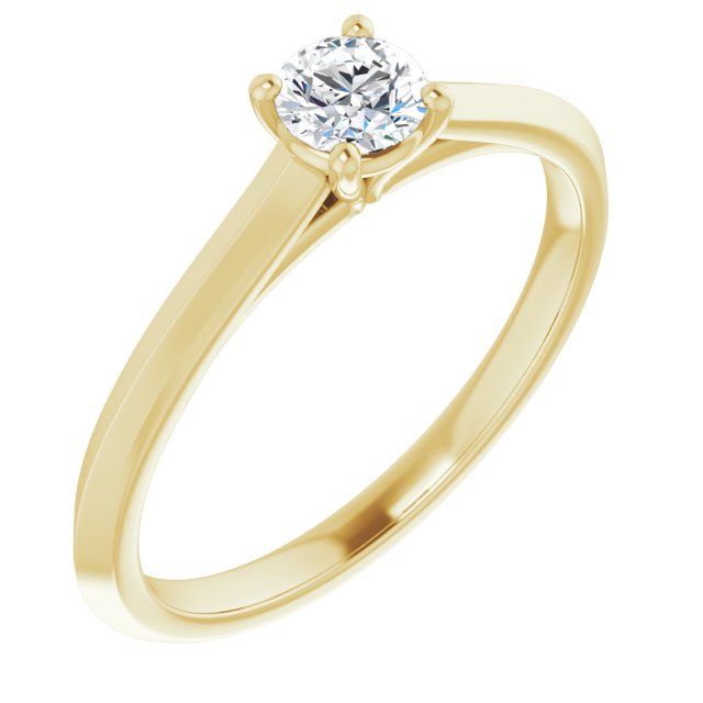 round-14K Yellow gold