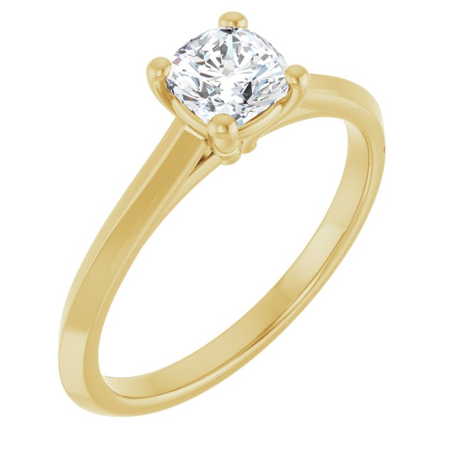 cushion-10K Yellow gold