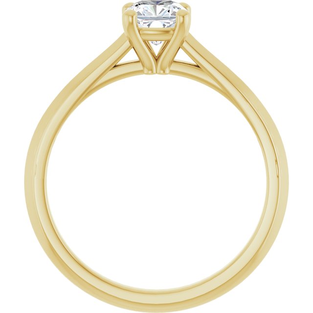 cushion-14K Yellow gold
