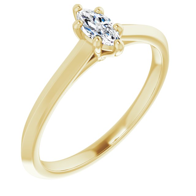 marquise-14K Yellow gold