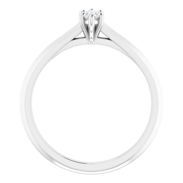 marquise-10K White gold