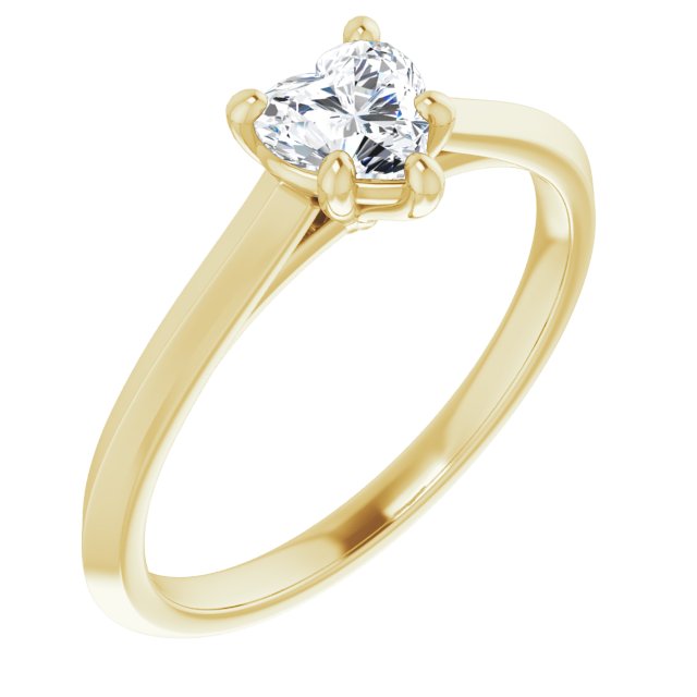 heart-10K Yellow gold