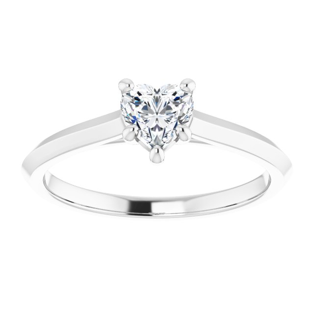 heart-14K White gold