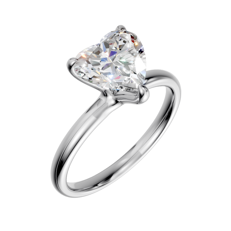 heart-14k white gold|heart-18k white gold| heart-platinum