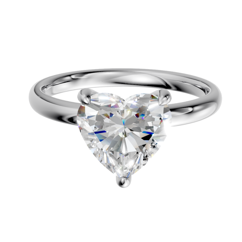 heart-14k white gold|heart-18k white gold| heart-platinum