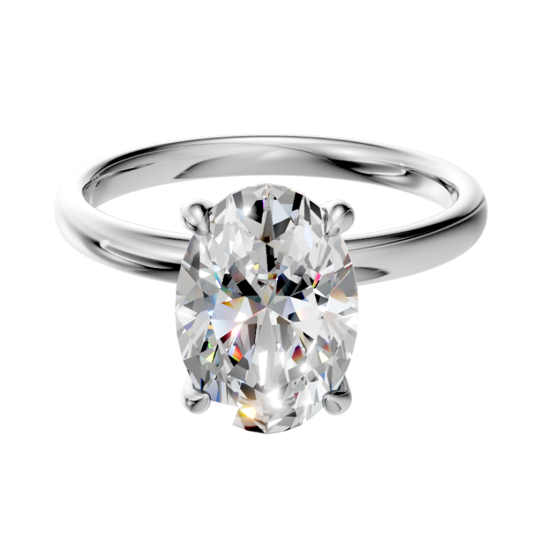 oval-14k white gold|oval-18k white gold| oval-platinum