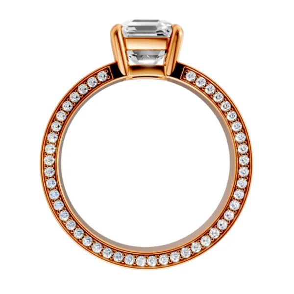 asscher-14k rose gold|asscher-18k rose gold