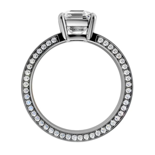 asscher-14k white gold|asscher-18k white gold| asscher-platinum