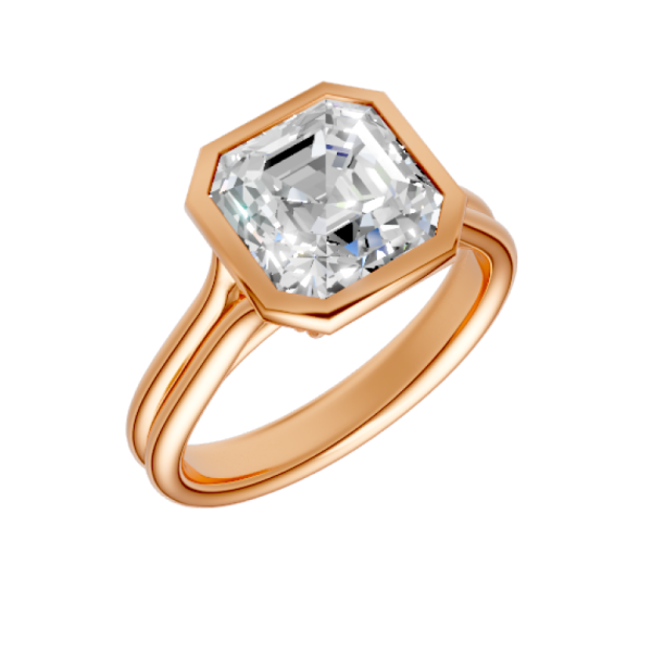 asscher-14k rose gold|asscher-18k rose gold
