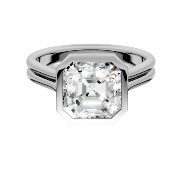 asscher-14k white gold|asscher-18k white gold| asscher-platinum