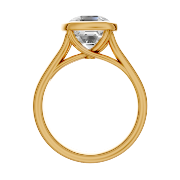 asscher-14k yellow gold|asscher-18k yellow gold