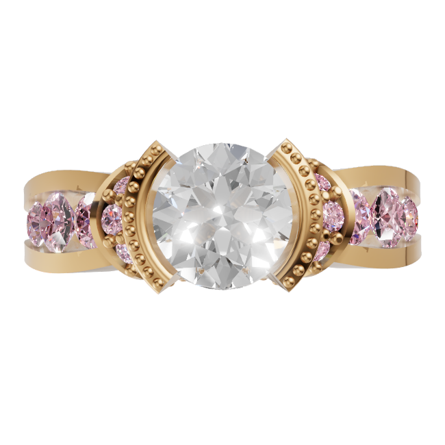 round-14k yellow gold|round-18k yellow gold