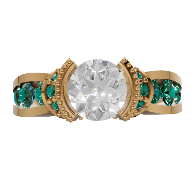 round-14k yellow gold|round-18k yellow gold