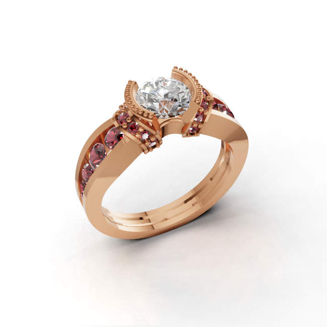 round-14k rose gold|round-18k rose gold