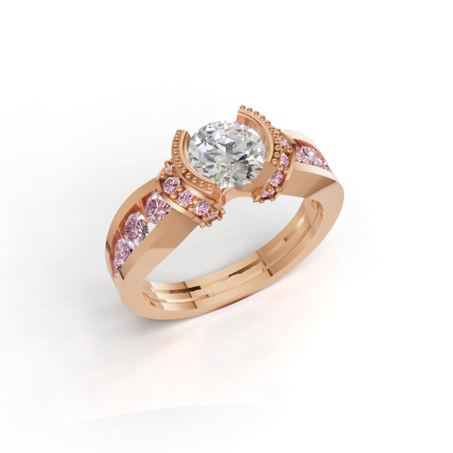round-14k rose gold|round-18k rose gold