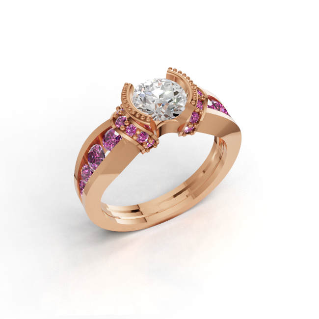 round-14k rose gold|round-18k rose gold