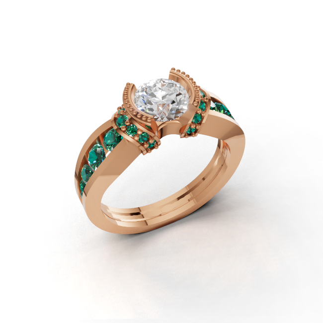 round-14k rose gold|round-18k rose gold