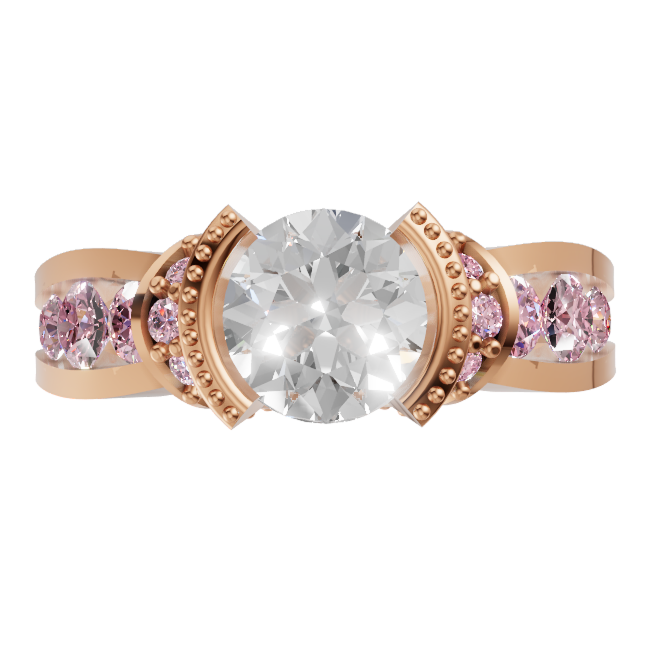 round-14k rose gold|round-18k rose gold