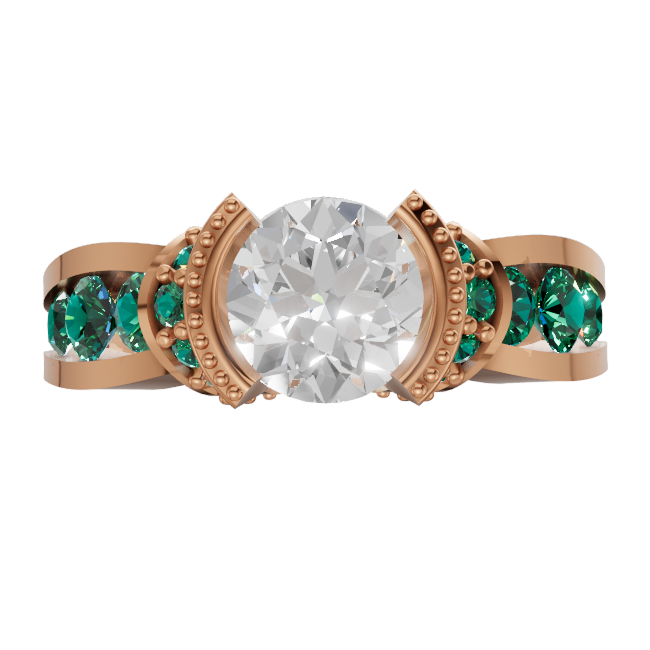round-14k rose gold|round-18k rose gold
