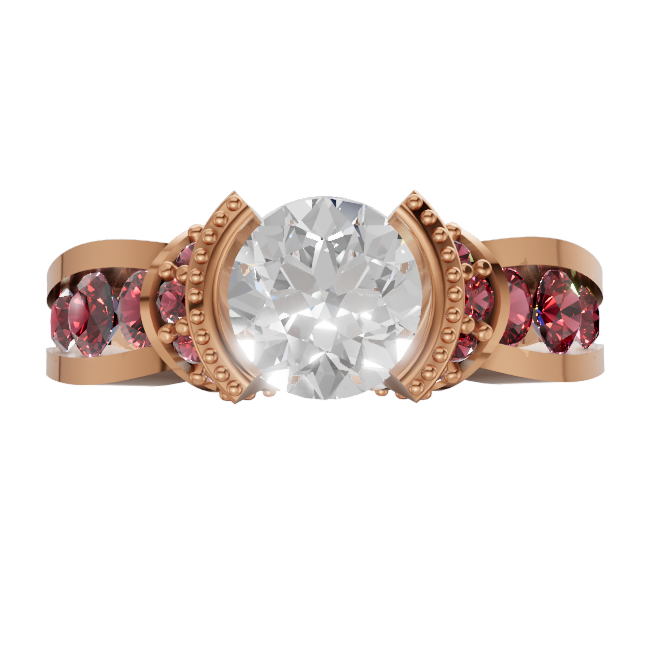 round-14k rose gold|round-18k rose gold