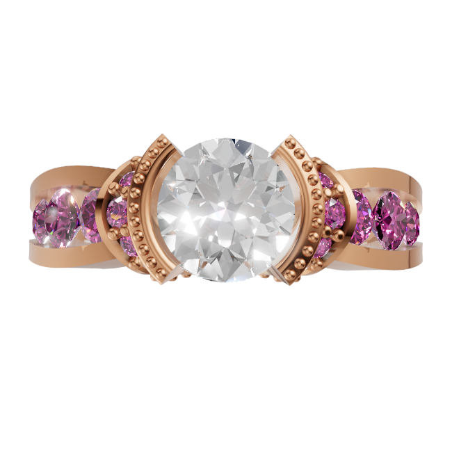 round-14k rose gold|round-18k rose gold