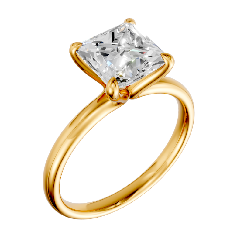 princess-14k yellow gold|princess-18k yellow gold