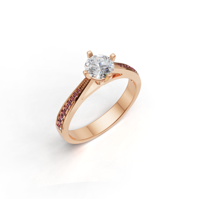 round-14k rose gold|round-18k rose gold