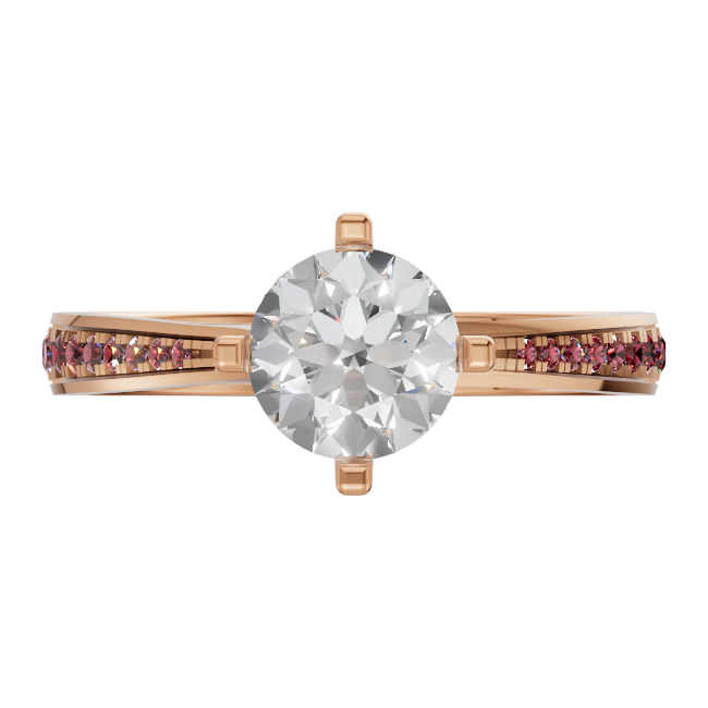 round-14k rose gold|round-18k rose gold