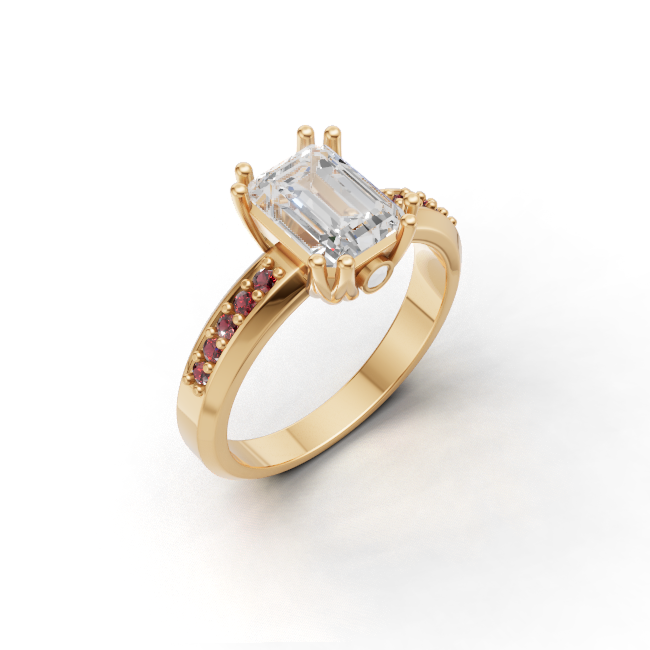 emerald-14k yellow gold|emerald-18k yellow gold