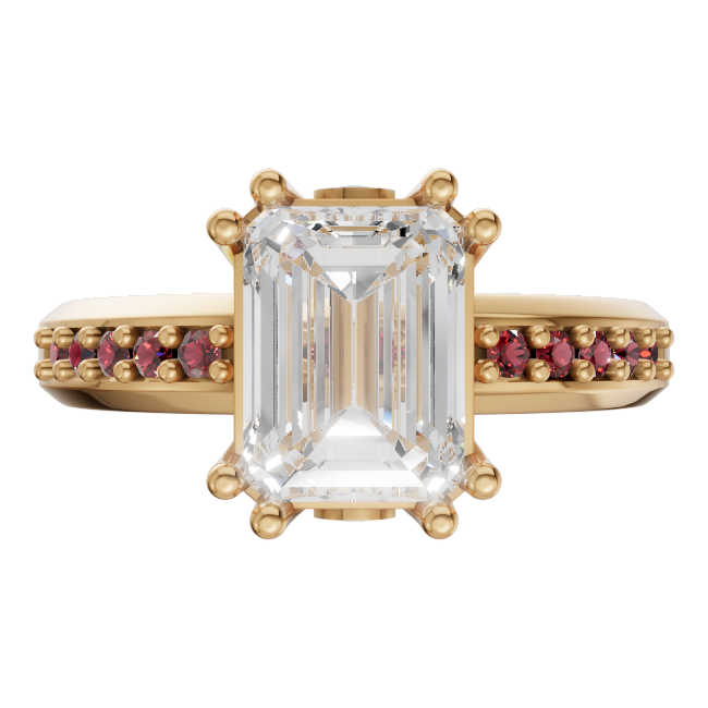 emerald-14k yellow gold|emerald-18k yellow gold