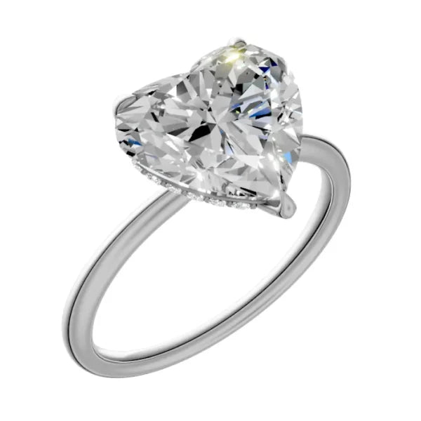 heart-14k white gold|heart-18k white gold| heart-platinum
