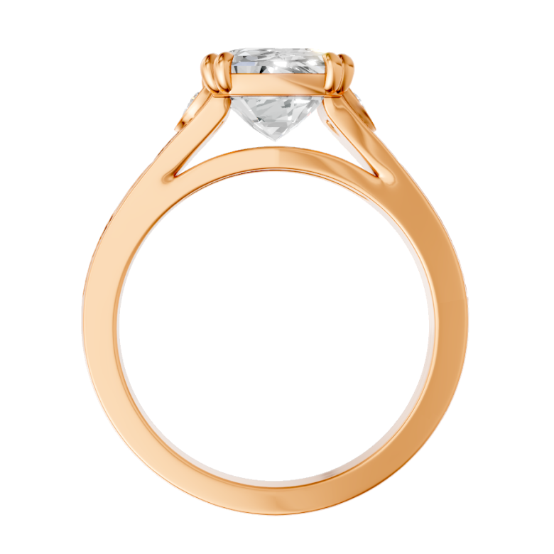 emerald-14k rose gold|emerald-18k rose gold