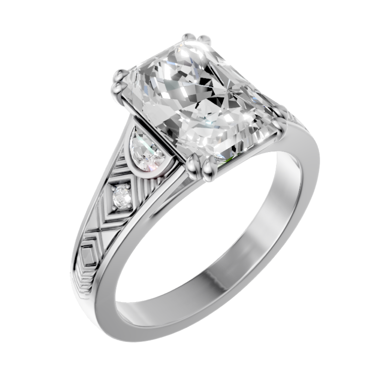 emerald-14k white gold|emerald-18k white gold| emerald-platinum
