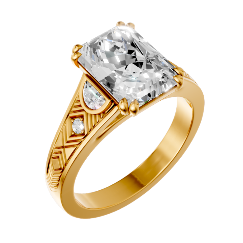 emerald-14k yellow gold|emerald-18k yellow gold