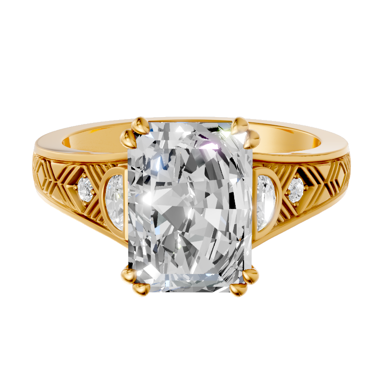emerald-14k yellow gold|emerald-18k yellow gold