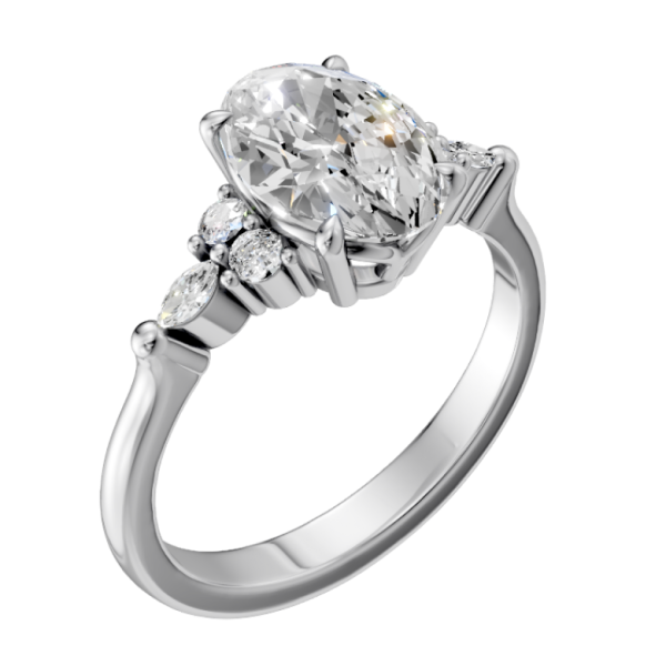 oval-14k white gold|oval-18k white gold| oval-platinum