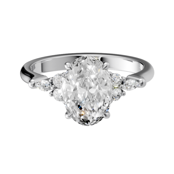 oval-14k white gold|oval-18k white gold| oval-platinum