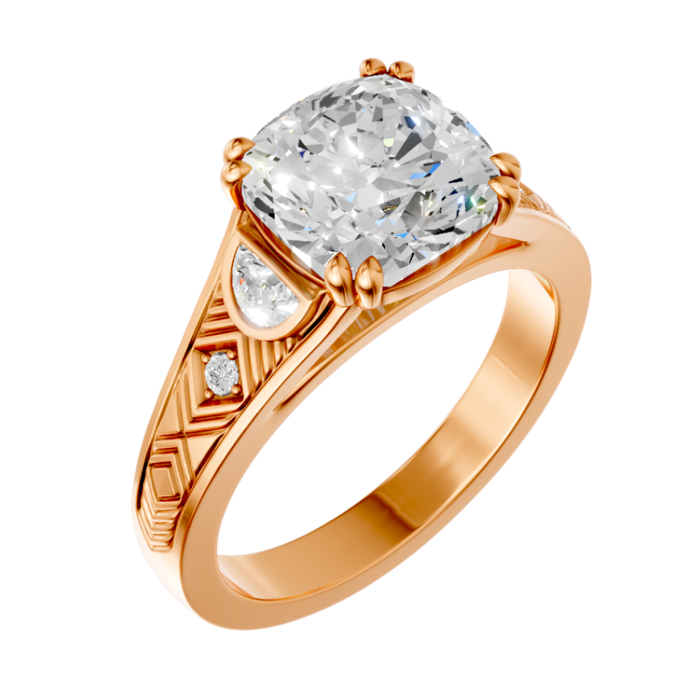cushion-14k rose gold|cushion-18k rose gold