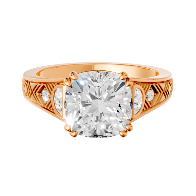 cushion-14k rose gold|cushion-18k rose gold