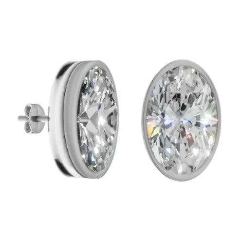 Bezel Set Studs