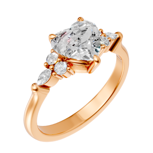heart-14k rose gold|heart-18k rose gold