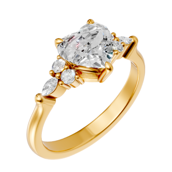 heart-14k yellow gold|heart-18k yellow gold