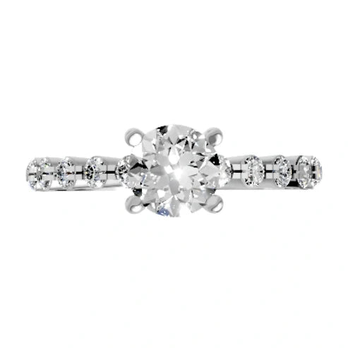 round-14K White Gold