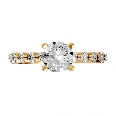 round-14K Yellow Gold