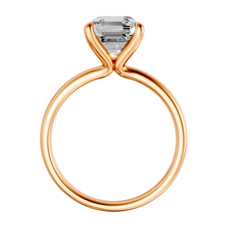 asscher-14k rose gold|asscher-18k rose gold